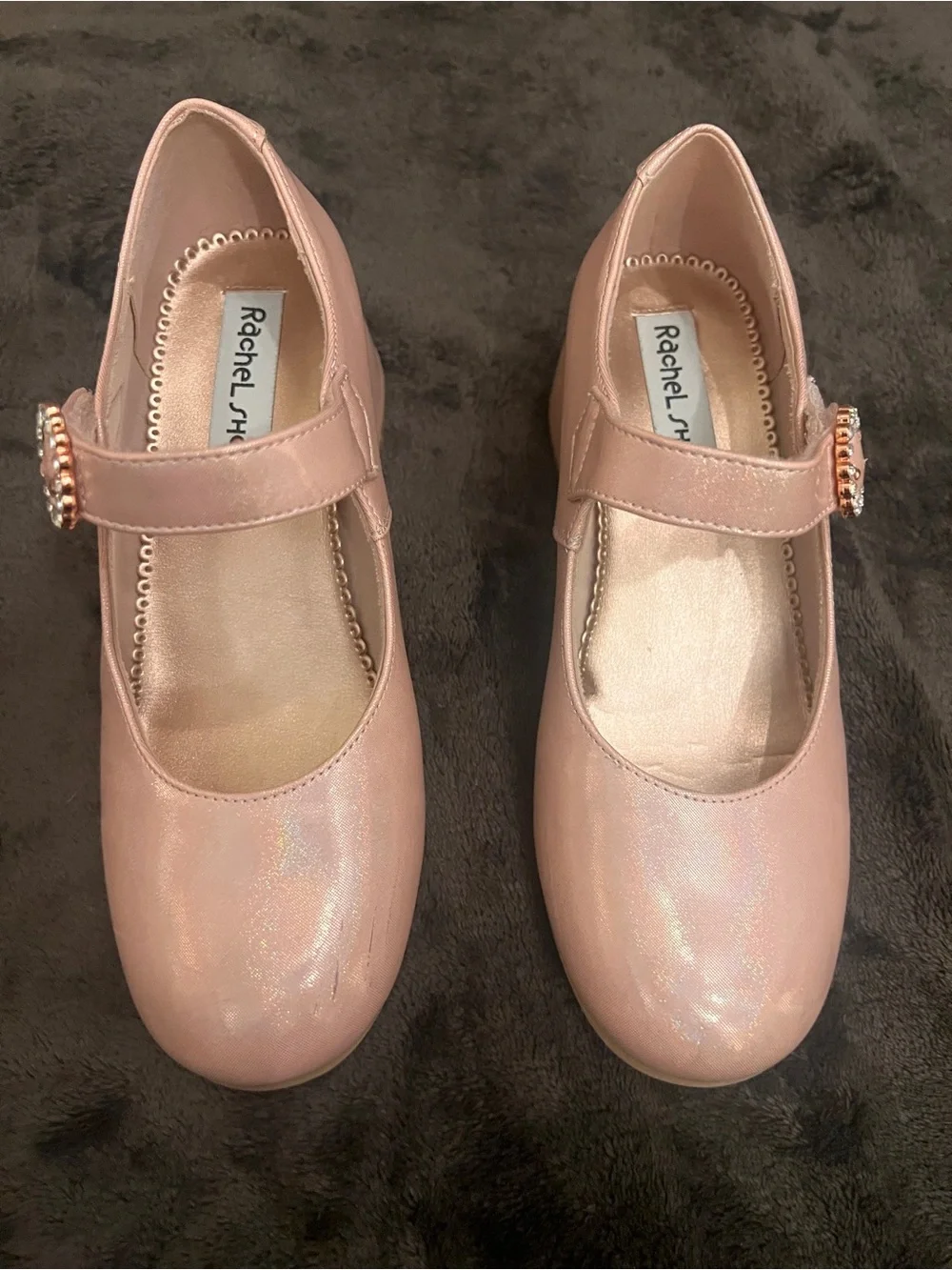 Rachel Shoes Rosy Shimmer Mary Jane Dress Shoes - Pink
